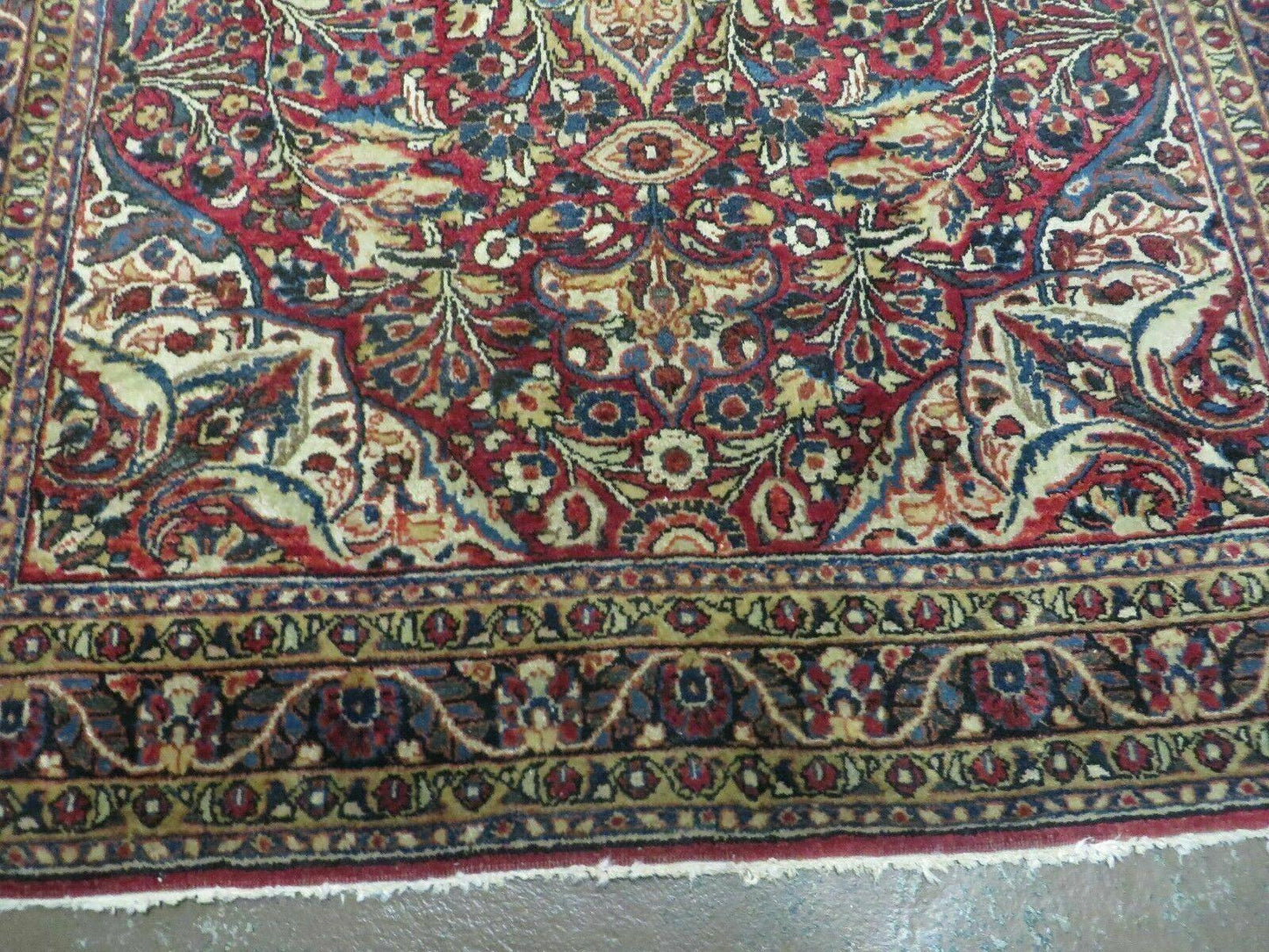3' 5" X 5' Antique Handmade Indian Agra Fine Weave Wool Rug Organic dye Nice - Nuvé