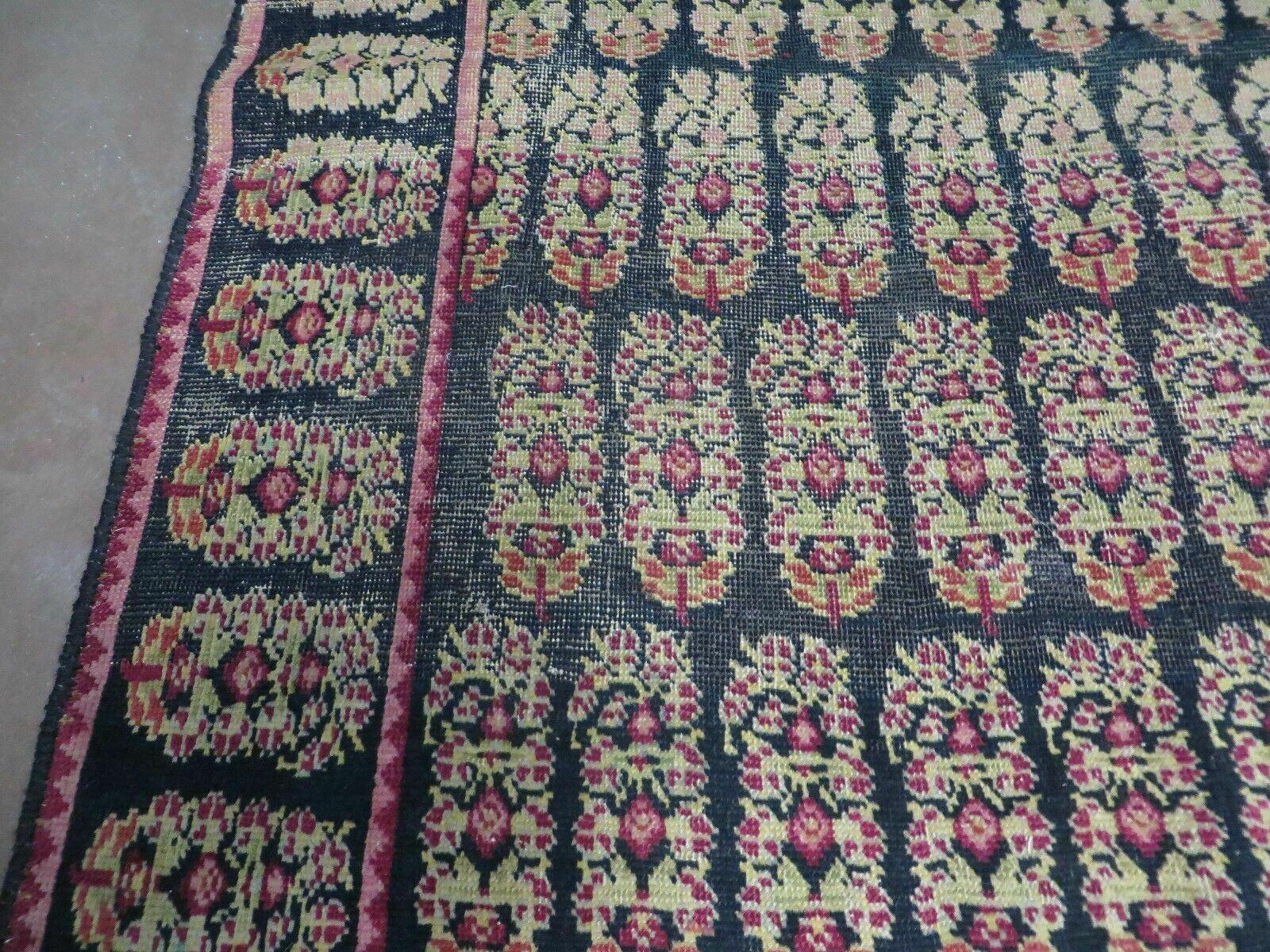 4' X 9' Antique Karabagh Caucasian Rug Handmade Wool Carpet Organic Dyes Nice - Nuvé