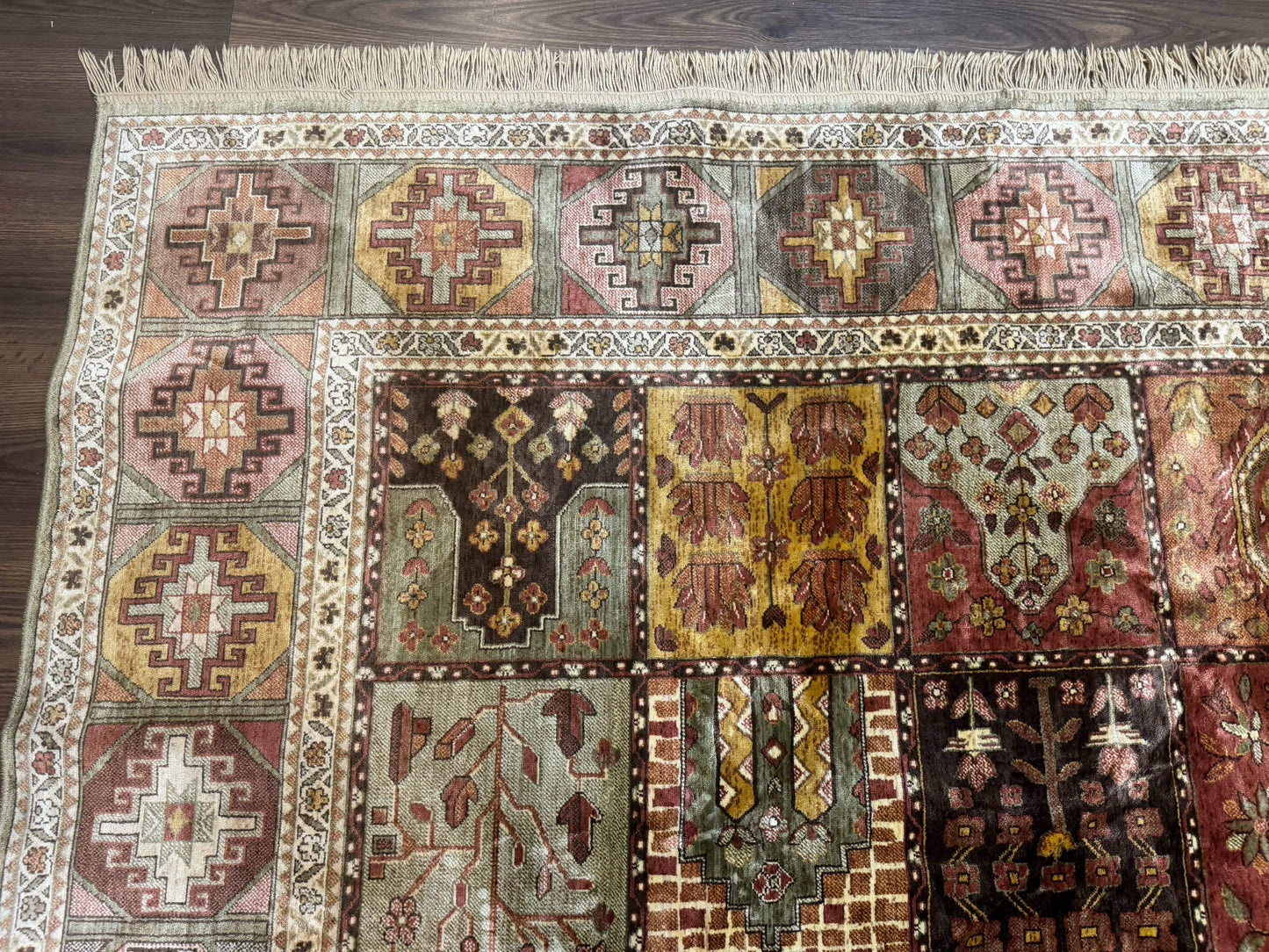 Panel Design Rug 8 x 10.6, Oriental Carpet, Belgium Power Loomed Rug - Nuvé
