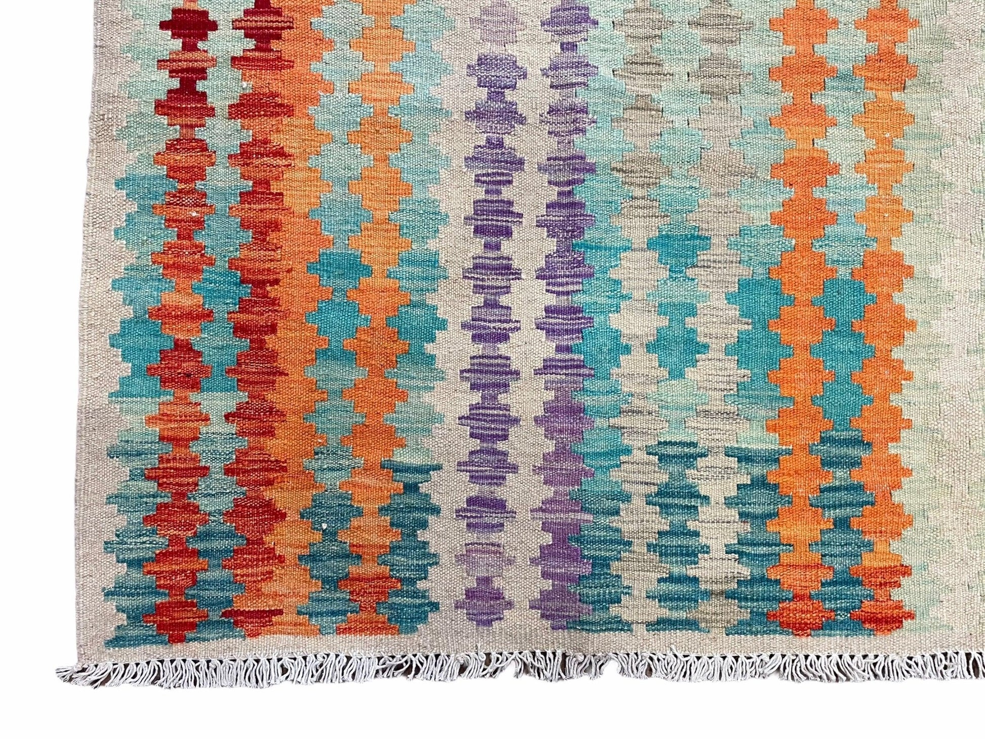 Colorful Kilim Rug 6x8 Multicolor Turkish Kilim Rug 6 x 8 Flat Weave Kilim Playful Anatolian Kilim Wool Kilim New Rug - Nuvé