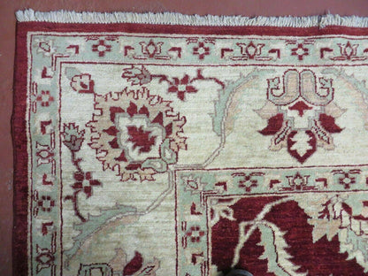 8' X 10' Vintage Fine Handmade Peshawar Agra Chobi Rug - Nuvé