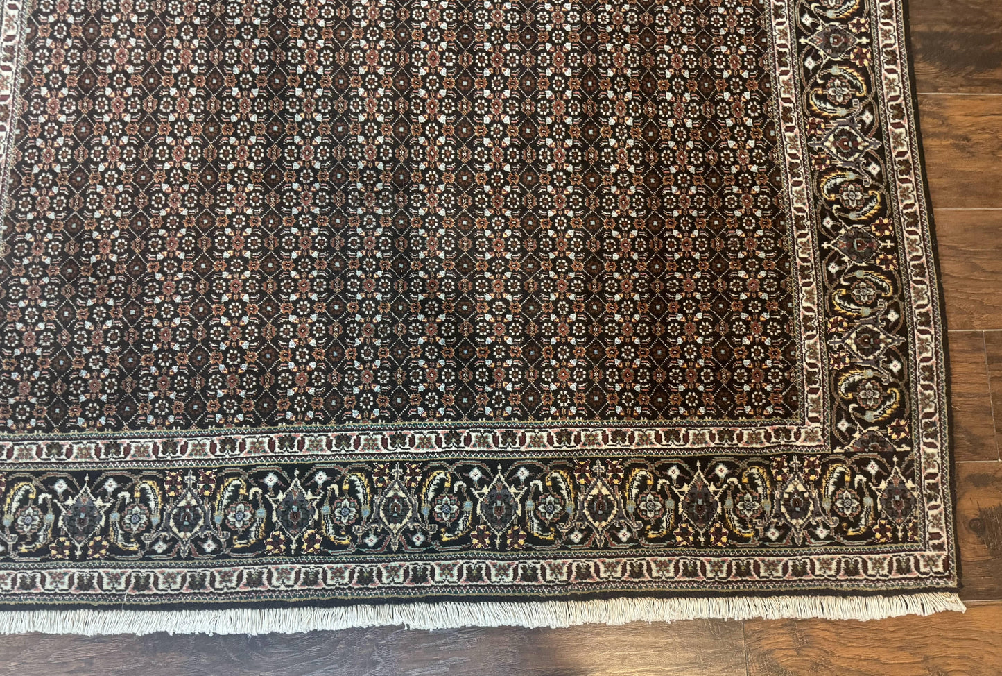 Persian Tabriz Rug 5x7, Black, Allover Pattern - Nuvé