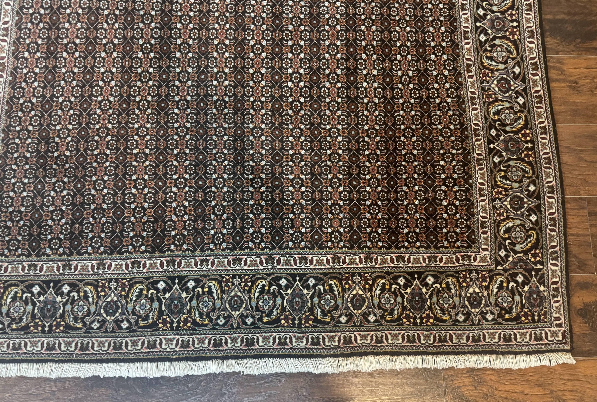Persian Tabriz Rug 5x7, Black, Allover Pattern - Nuvé