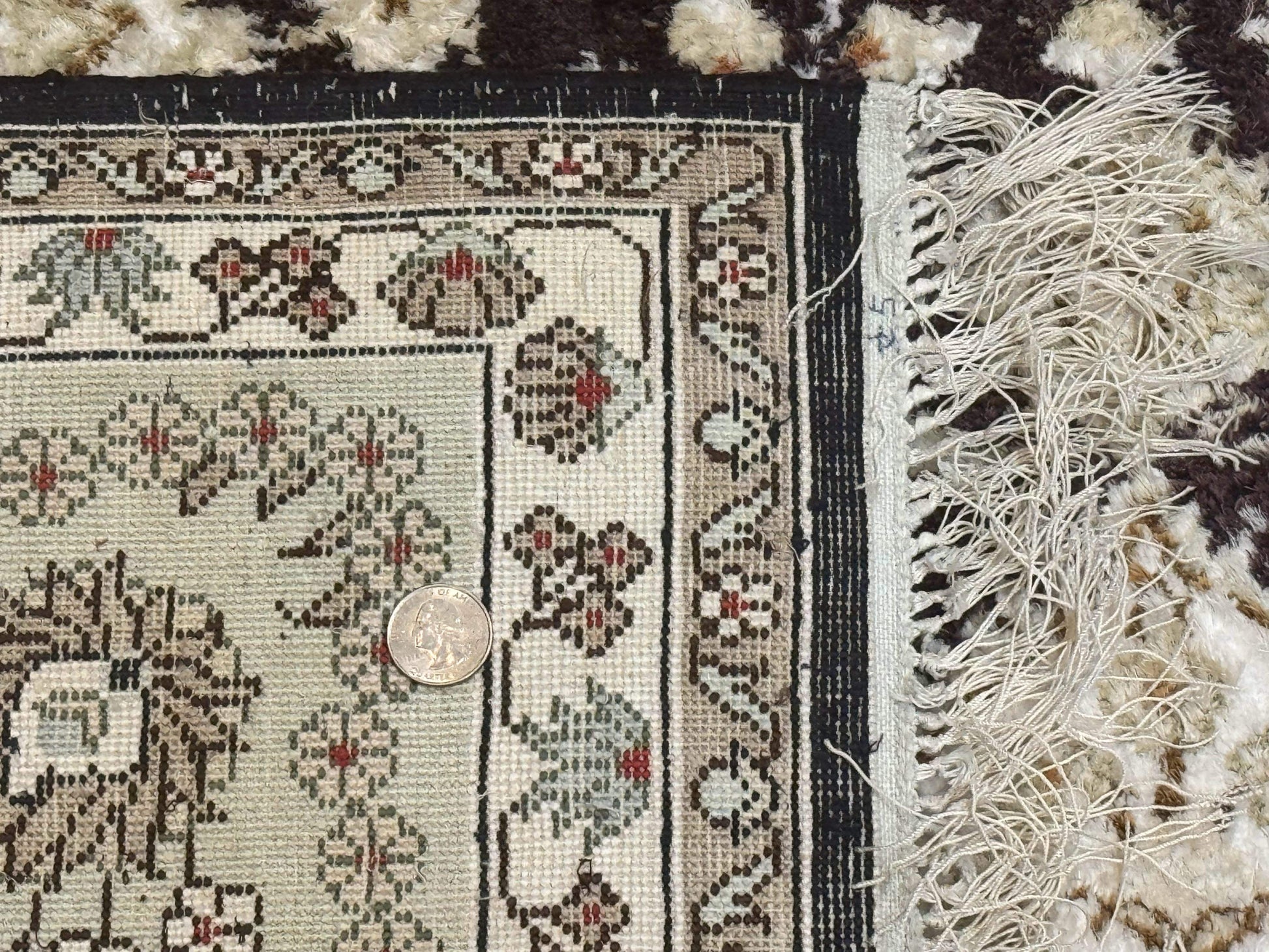 Indian Kashmiri Silk Rug 10x14, Floral Medallion - Nuvé