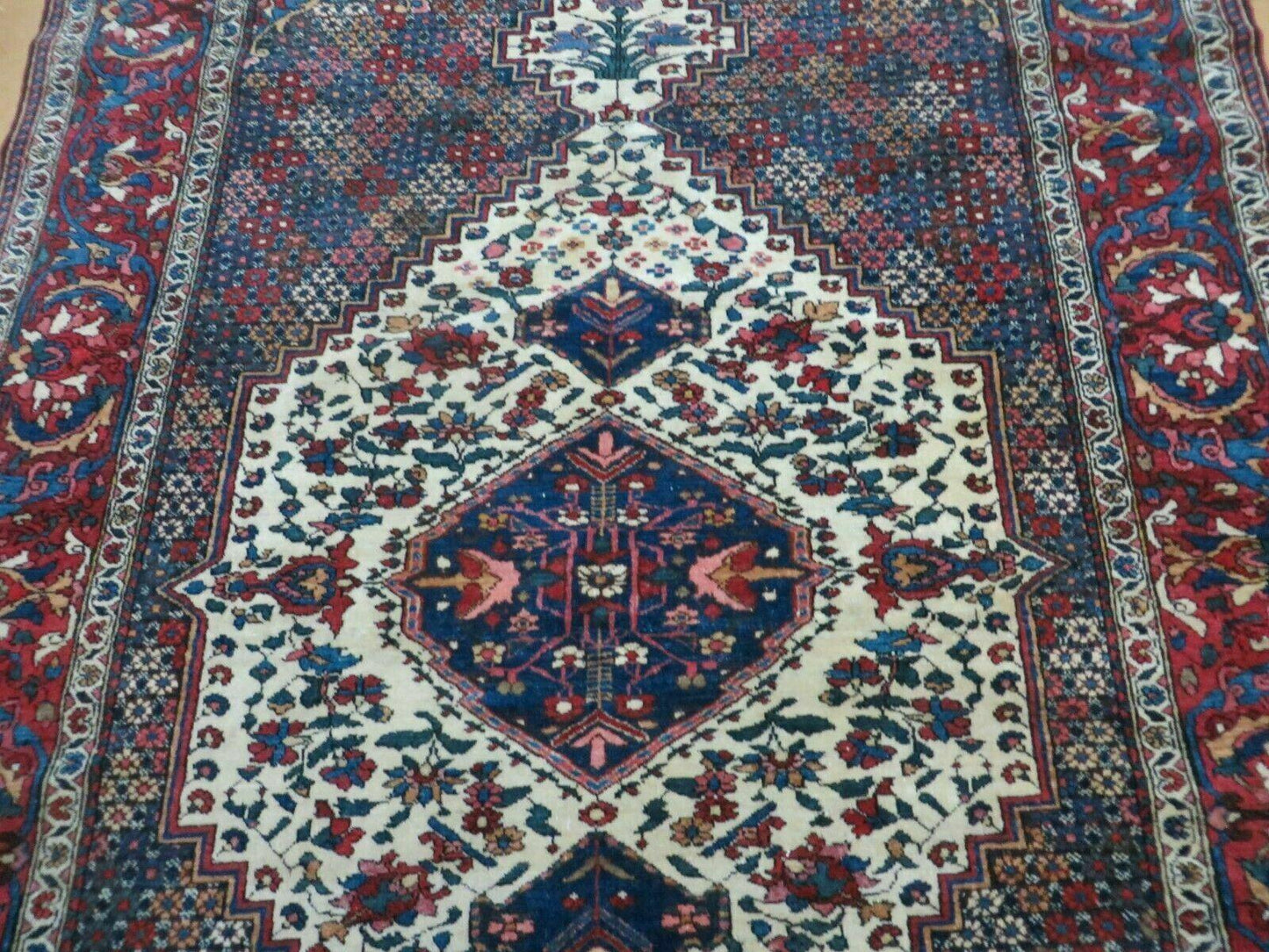 4' X 7' Vintage Handmade Turkish Floral Orient Medallion Wool Veg Dye Rug Nice - Nuvé