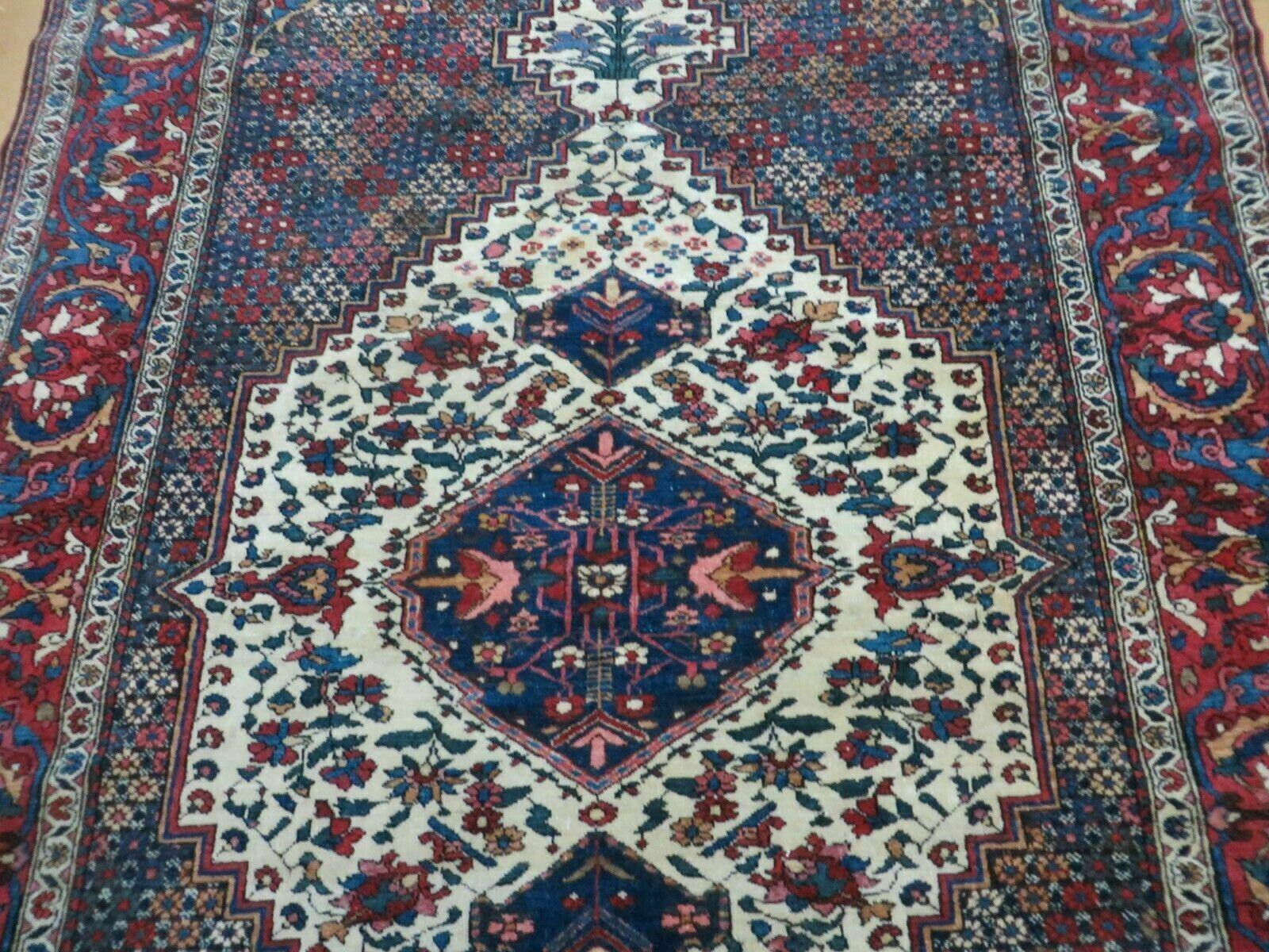 4' X 7' Vintage Handmade Turkish Floral Orient Medallion Wool Veg Dye Rug Nice - Nuvé