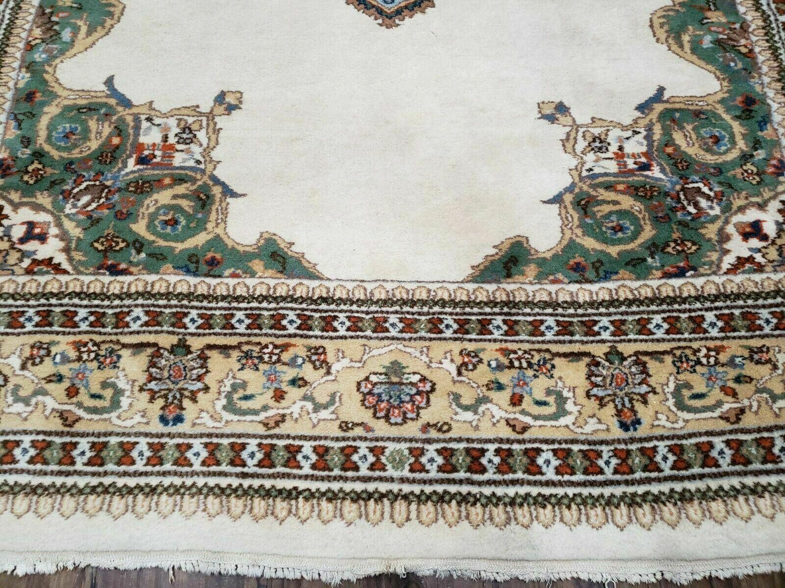 6' X 9' Vintage Handmade India Open Field Tribal Wool Rug Carpet Medallion Nice - Nuvé