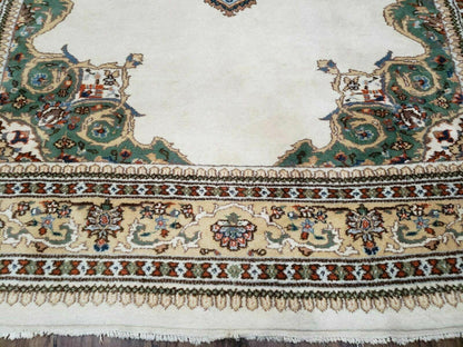 6' X 9' Vintage Handmade India Open Field Tribal Wool Rug Carpet Medallion Nice - Nuvé