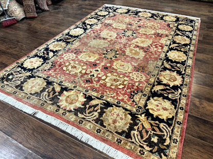 Indian Agra Rug 6x9, Allover Pattern, Traditional Wool Oriental Carpet - Nuvé