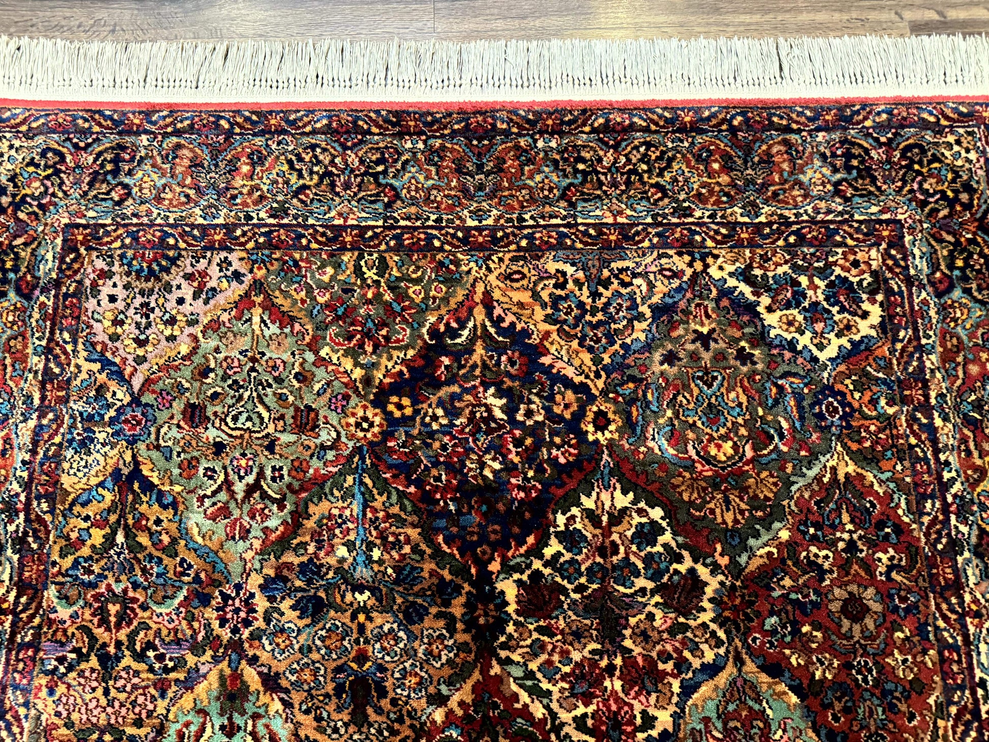 5.9 x 9 Karastan Rug Multicolor Panel Kirman #717, Original 700 Series, Wool - Nuvé