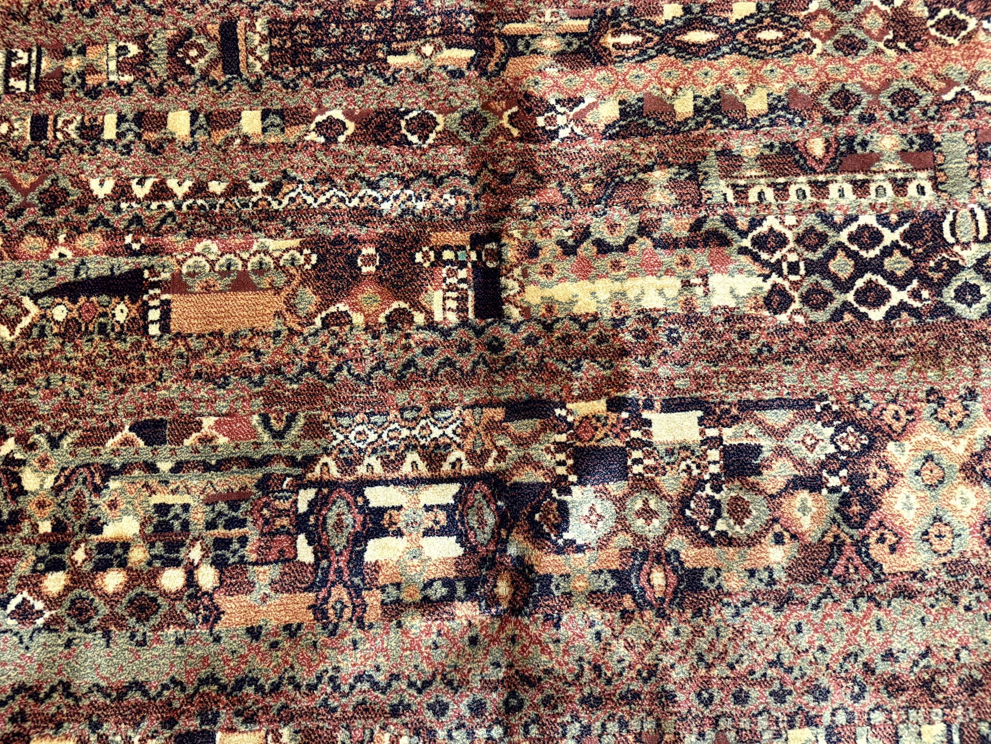 Couristan Rug 8x11 Brown Contemporary Wool Belgium Power Loomed Carpet - Nuvé