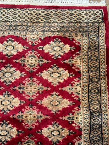 Pakistani Runner Rug 2.8 x 7.6, Red Turkoman Bokhara Runner - Nuvé