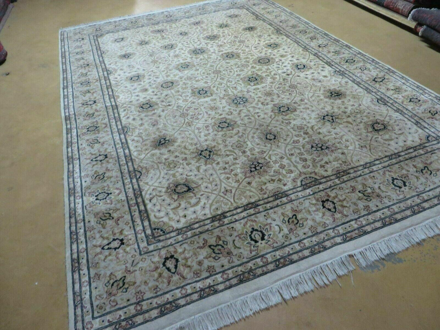 6' X 9' Vintage Fine Handmade Pakistan Oriental Floral Wool Rug Carpet Nice - Nuvé