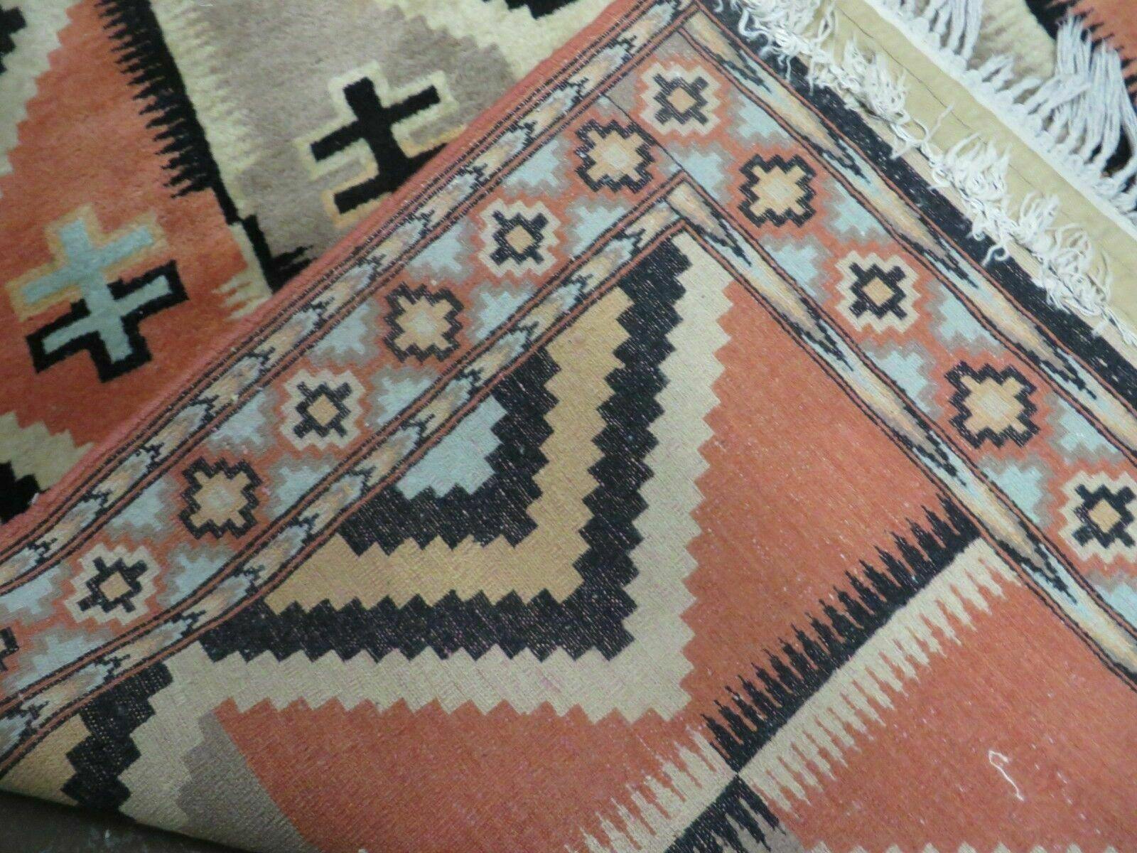 4' X 6' Vintage Handmade Turkish Melas Oushak Wool Rug Carpet Mehrab Red Nice - Nuvé