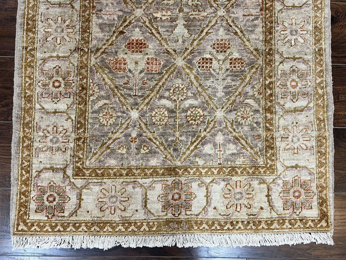 Pakistani Peshawar Rug 3x5, Safavieh Wool Handmade Hand Knotted Vintage Rug, Panel Design 3 x 5 Oriental Carpet - Nuvé