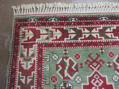 4' X 6' Vintage Handmade Turkish Kazak Design Wool Rug Carpet Nice - Nuvé