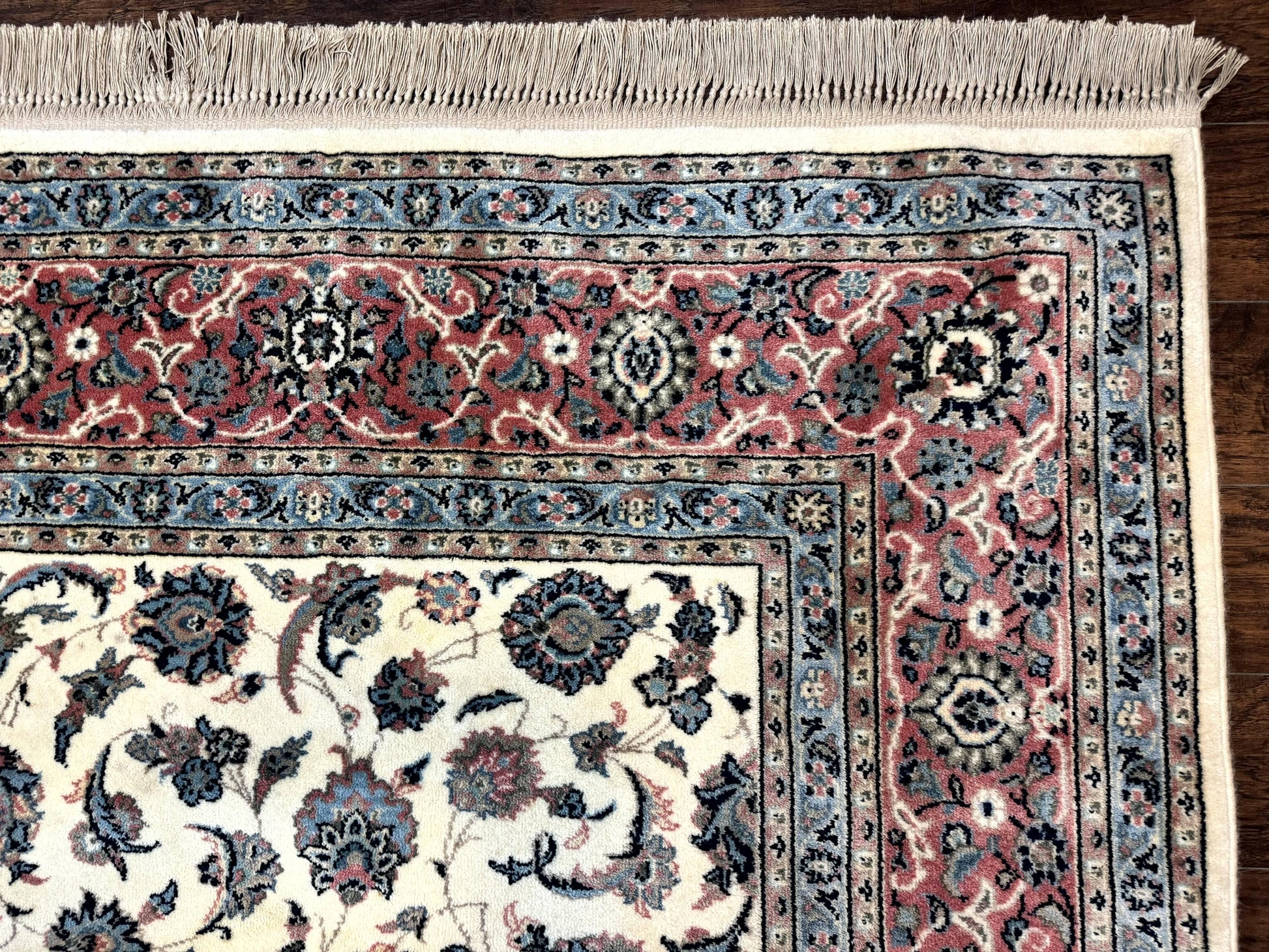 Karastan Rug 8.8 x 12, Ivory Rose Kashan #768, Wool Pile Karastan Carpet, Original 700 Series, Rare, Discontinued, Vintage - Nuvé