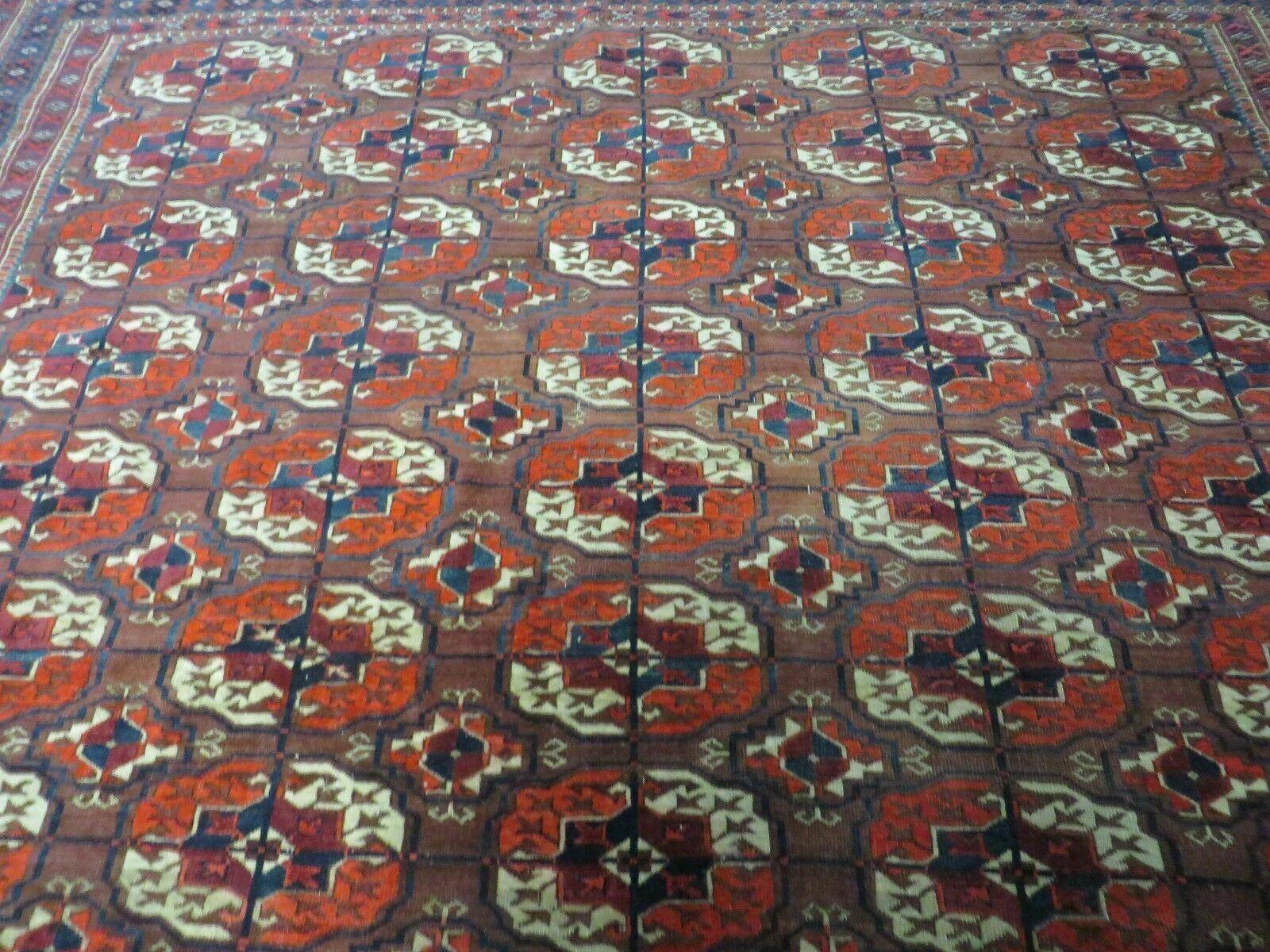 6' X 10' Antique Handmade Bokhara Turkoman Yamud Wool Rug Carpet NICE # 61 - Nuvé