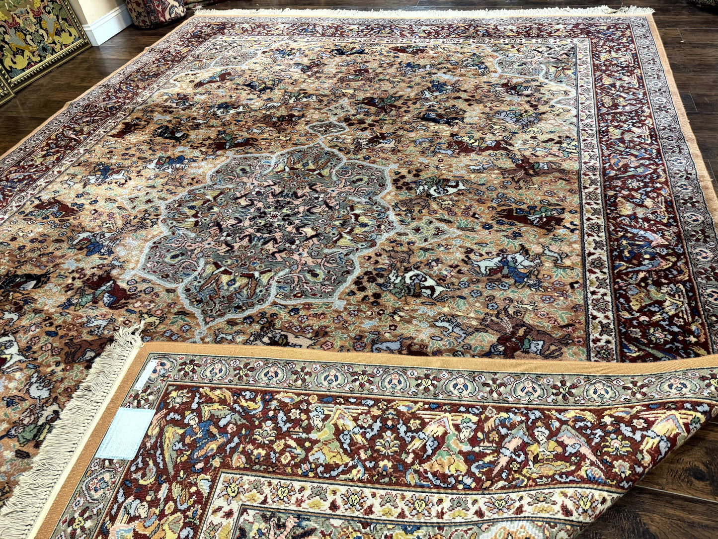 Karastan Rug 10x14 - Persian Hunting  #723 - Wool Pile, Vintage