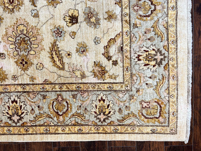 Peshawar Rug 8x10, Oushak Rug, Neutral Colors Hand Knotted Farmhouse Rug - Nuvé