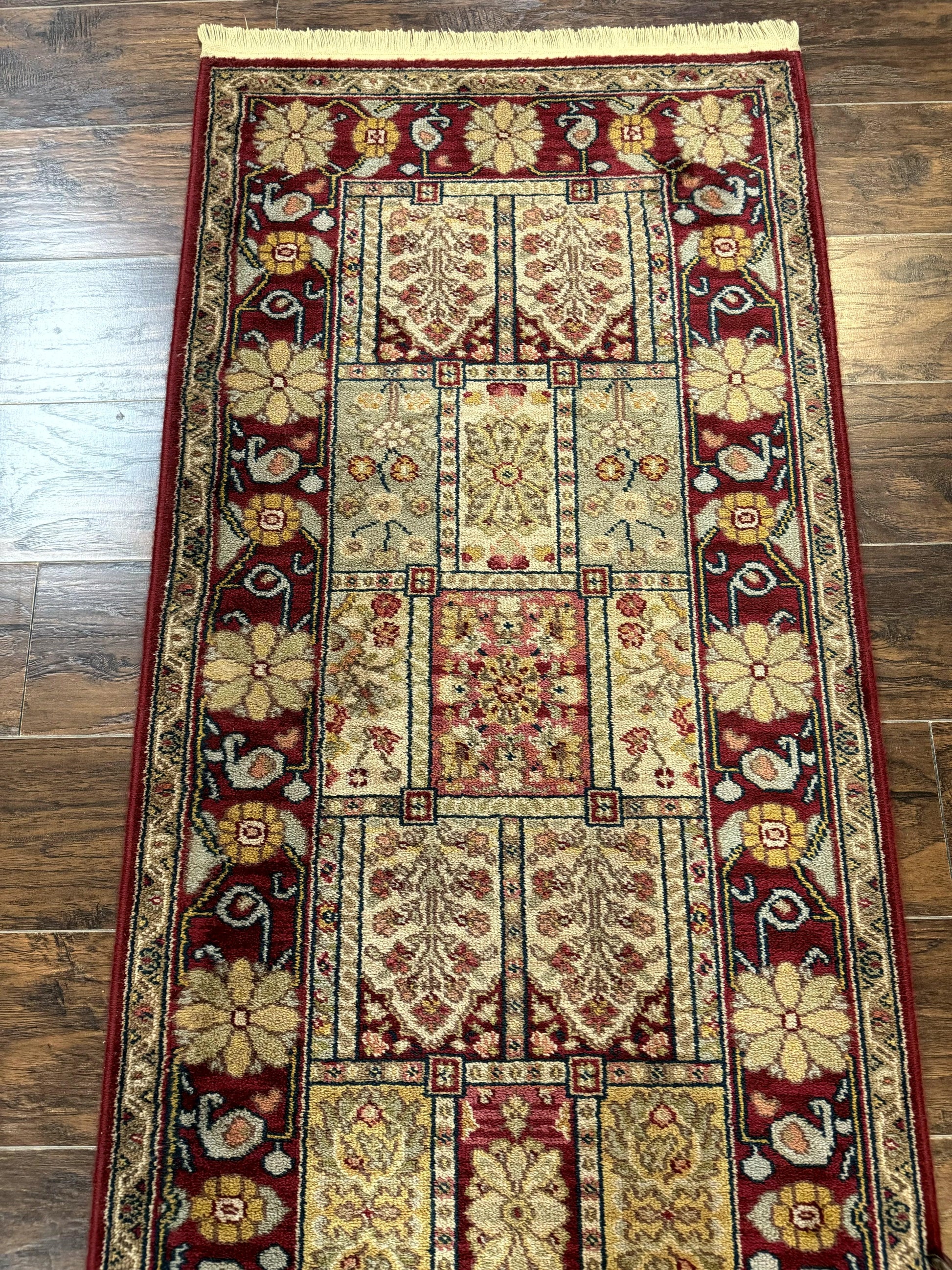 Karastan Runner Rug 2.6 x 8.6, Antique Legends Bakhtiari 2200, Vintage Wool Karastan Runner Rug, Panel Design - Nuvé