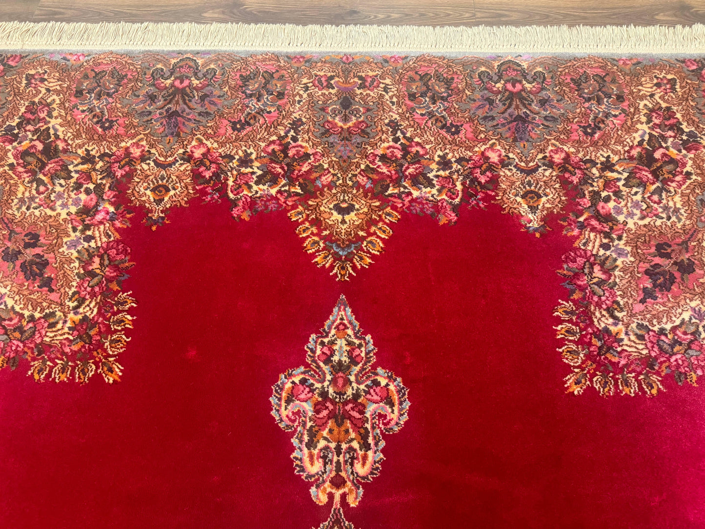 Karastan Rug 8.8 x12 Red Kirman #762, Original 700 Series, Vintage Karastan Carpet, Discontinued Karastan Rug, Karastan Wool Area Rug - Nuvé