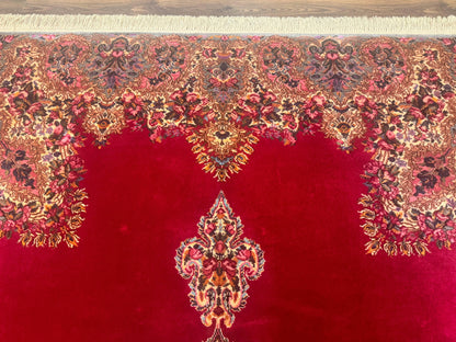 Karastan Rug 8.8 x12 Red Kirman #762, Original 700 Series, Vintage Karastan Carpet, Discontinued Karastan Rug, Karastan Wool Area Rug - Nuvé