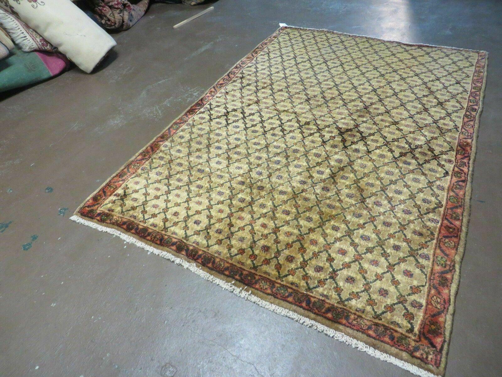 4' X 6' Handmade Indian Allover Wool Rug Camel Hair Color #119 - Nuvé