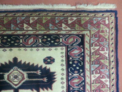 3' X 4' Vintage Handmade Turkish Geometric Oriental Wool Rug Nice - Nuvé
