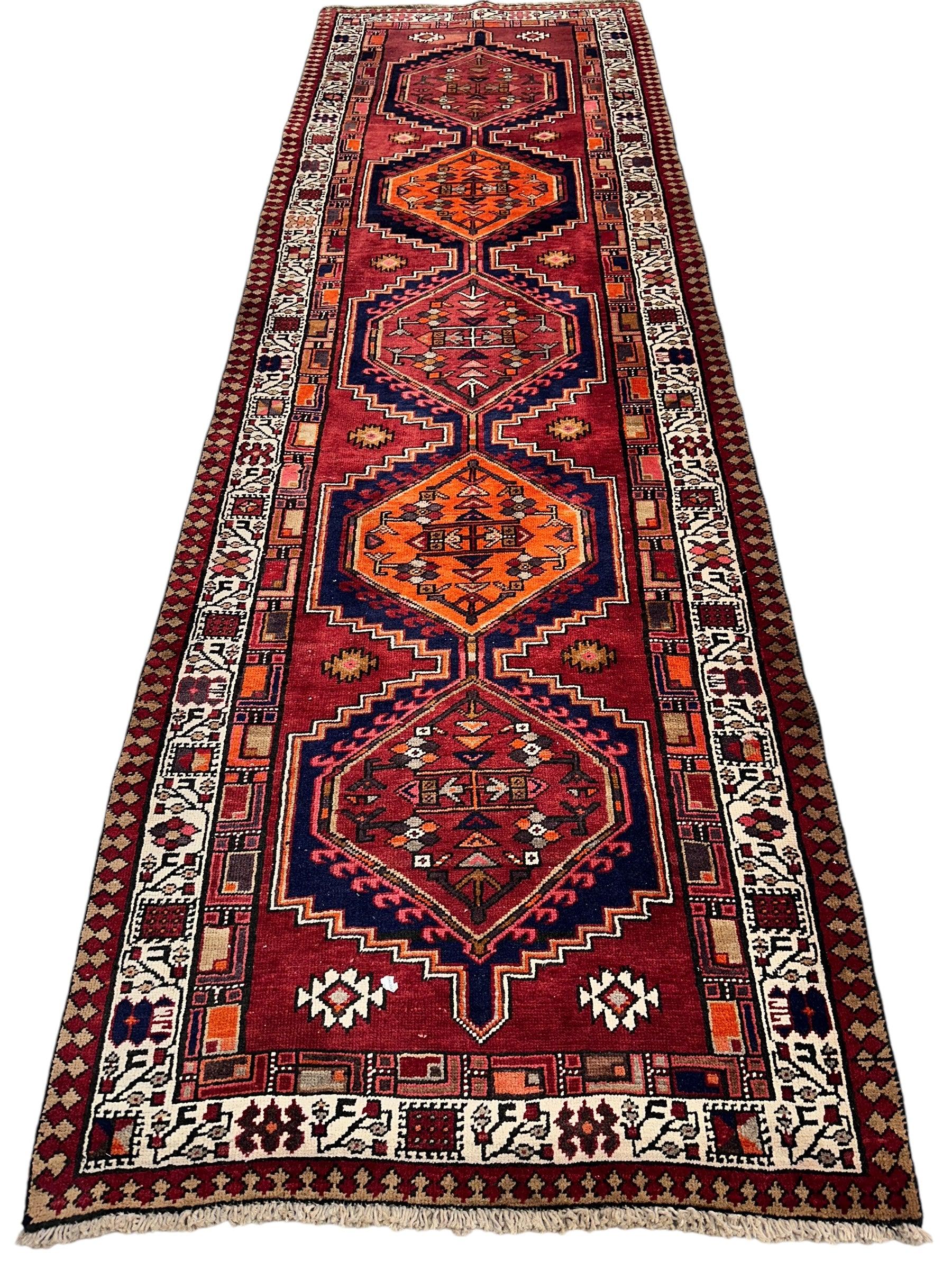 Vintage Persian Sarab Wool Runner Rug 3’4 x 10’7” - Nuvé