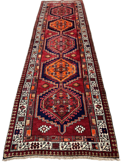 Vintage Persian Sarab Wool Runner Rug 3’4 x 10’7” - Nuvé