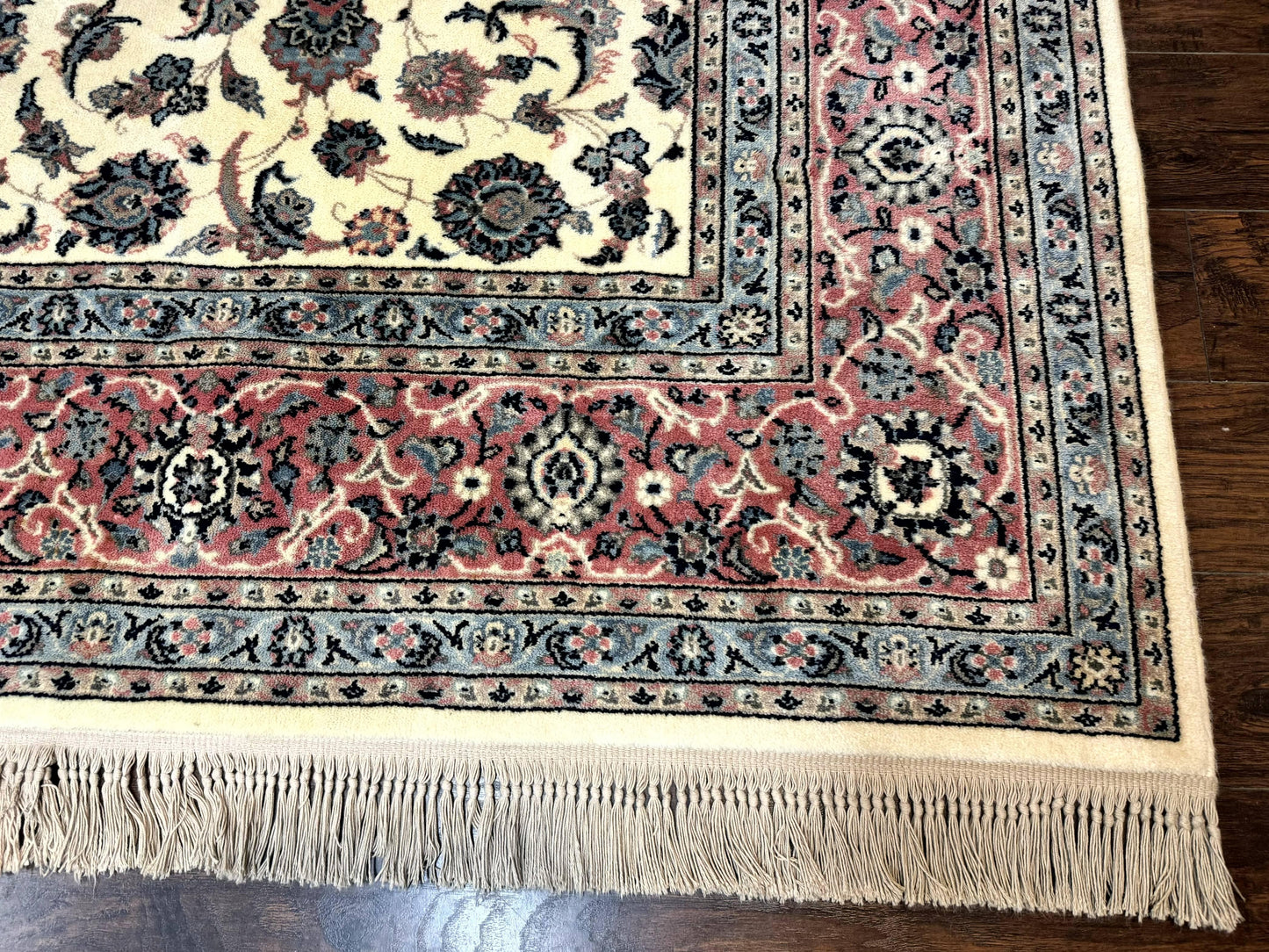 Karastan Rug 8.8 x 12, Ivory Rose Kashan #768, Wool Pile Karastan Carpet, Original 700 Series, Rare, Discontinued, Vintage - Nuvé