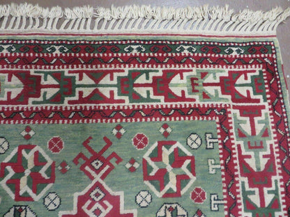 4' X 6' Vintage Handmade Turkish Kazak Design Wool Rug Carpet Nice - Nuvé