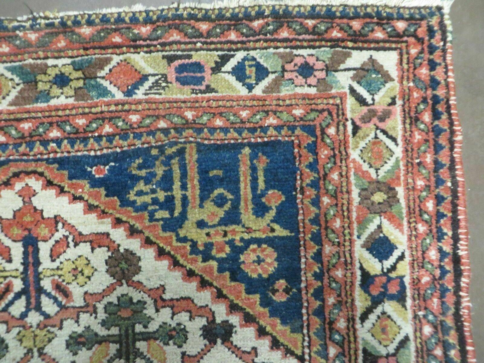 3' 3"X 10' Antique Handmade Caucasian Shirvan Wool Runner Rug Nice - Nuvé