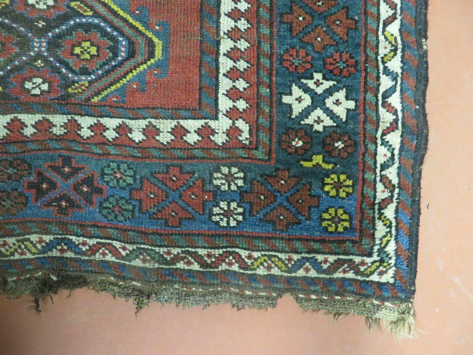 3' X 6' Antique 1920s Handmade Caucasian Karabagh Ganjeh Talesh Wool Rug Nice - Nuvé