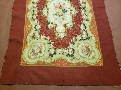 3' X 5' Antique Handmade French Aubusson Weave Savonnerie Needlepoint Rug Nice - Nuvé