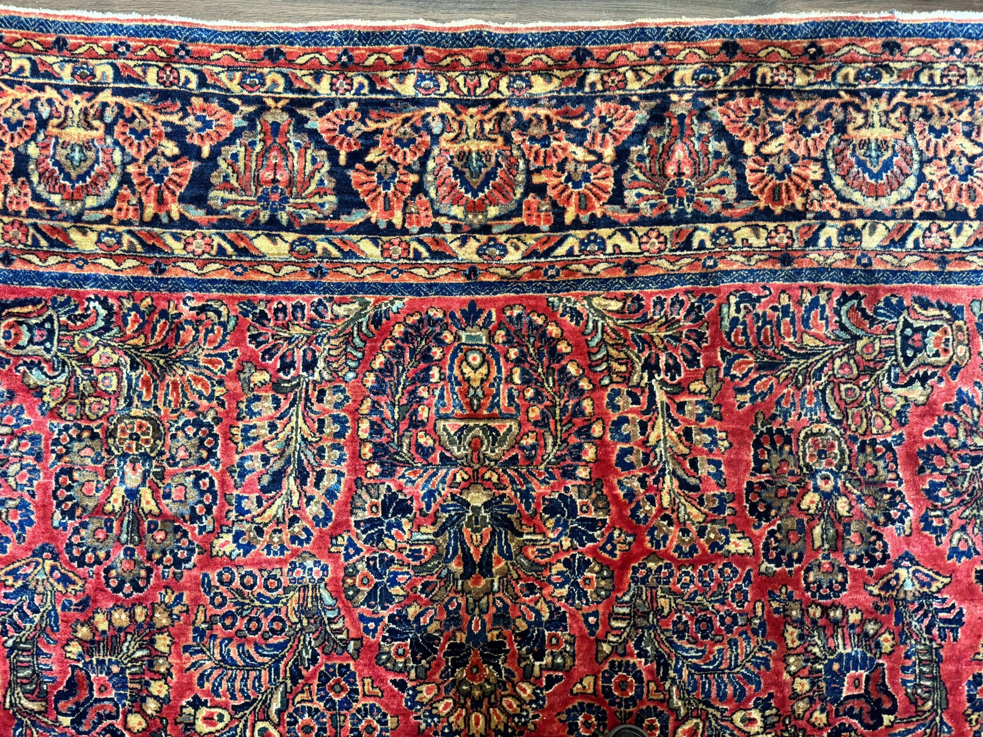 Palace Size Persian Sarouk Rug 10x16, Rare Size, Red, Large Antique Persian Carpet - Nuvé