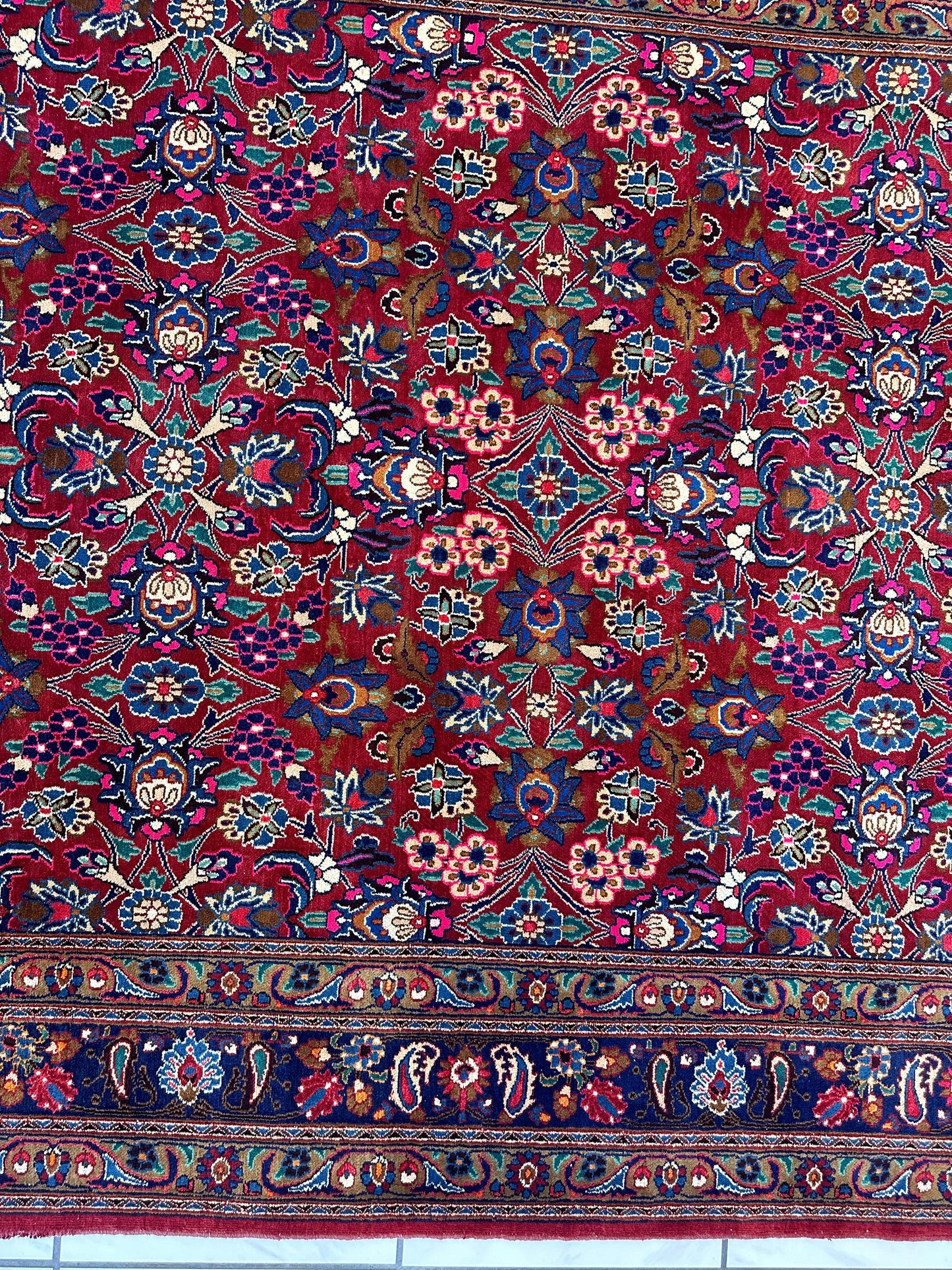 Persian Mashhad I Fine Allover Rug Wool 7 x 10 - Nuvé