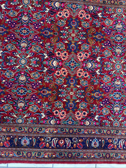 Persian Mashhad I Fine Allover Rug Wool 7 x 10 - Nuvé