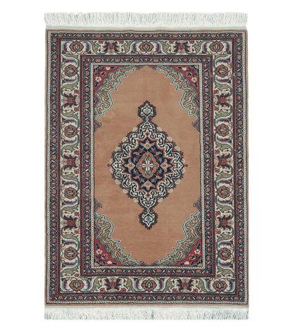 3' X 4' Vintage Handmade Turkish Kayseri Wool Cotton Rug Carpet Camel Hair Nice