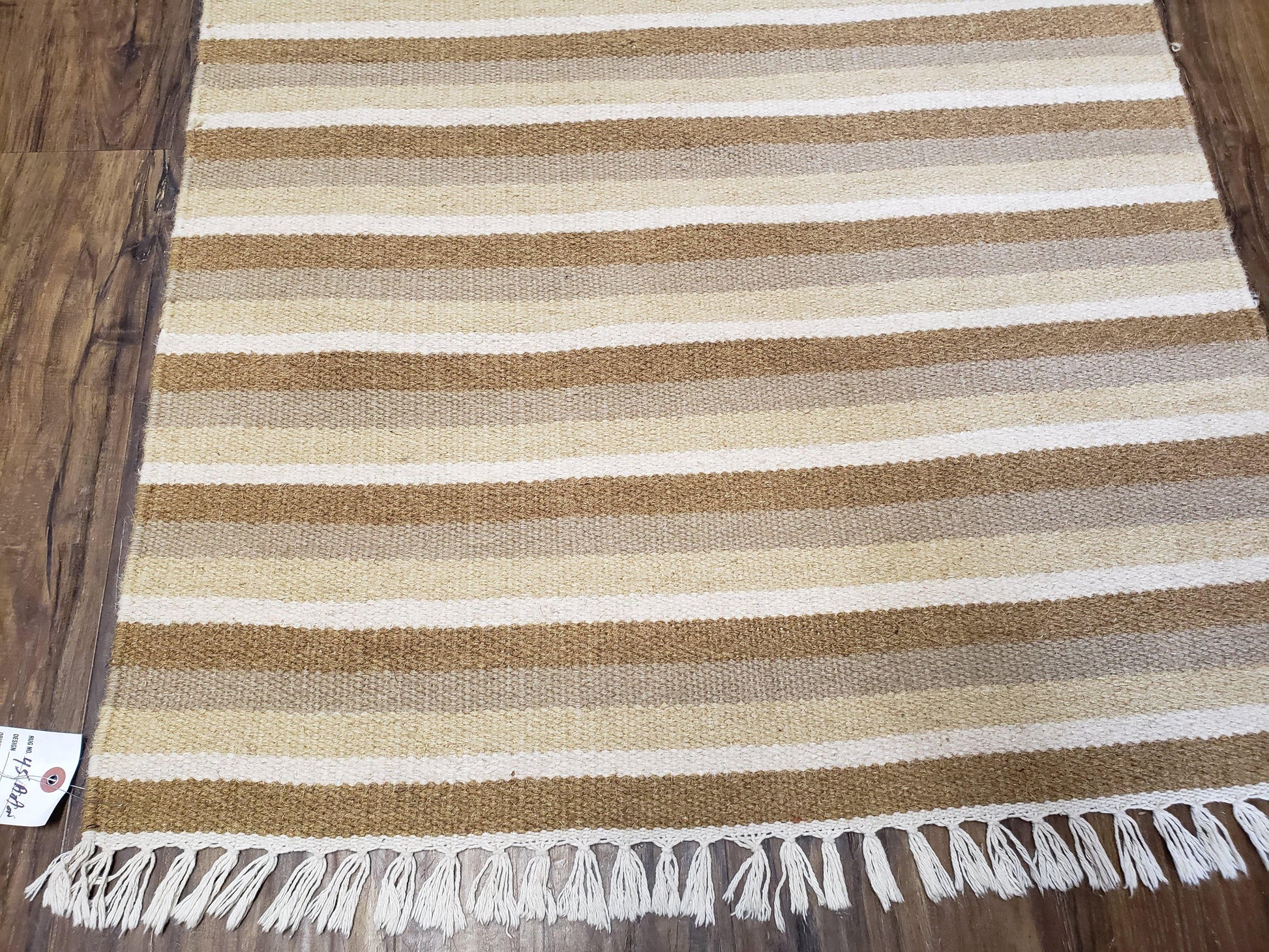 Striped Runner Rug, Flatweave Runner Rug, Hallway Runner, 15 ft Carpet Runner for Hall, Earth Tone Colors, Handmade Hand Woven Farmhouse Rug - Nuvé
