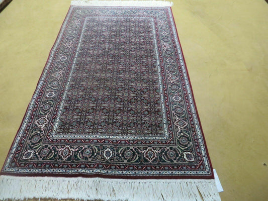 3' X 5' Vintage Fine Handmade Indian Amritsar Wool Silk Rug Nice - Nuvé
