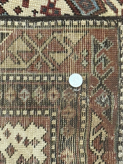 Antique Caucasian Shirvan Rug 3x5, Dagestan Prayer Rug, Collectible, Early 20th Century Rug - Nuvé