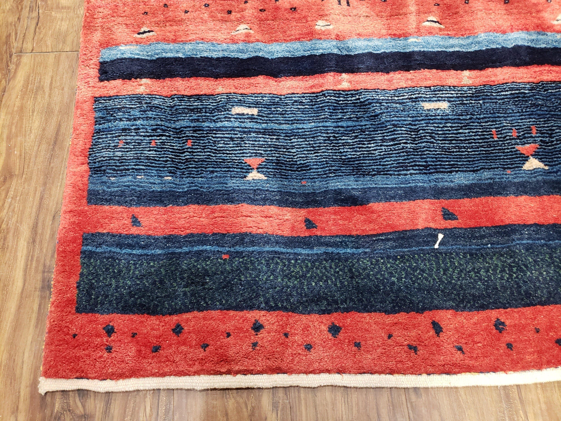 Colorful Persian Gabbeh Rug 4x6, Soft Pile, Colorful Rug, Handmade Hand Knotted Wool Carpet, Home Office Rug, Area Rug for Bedroom 4 x 6 ft - Nuvé