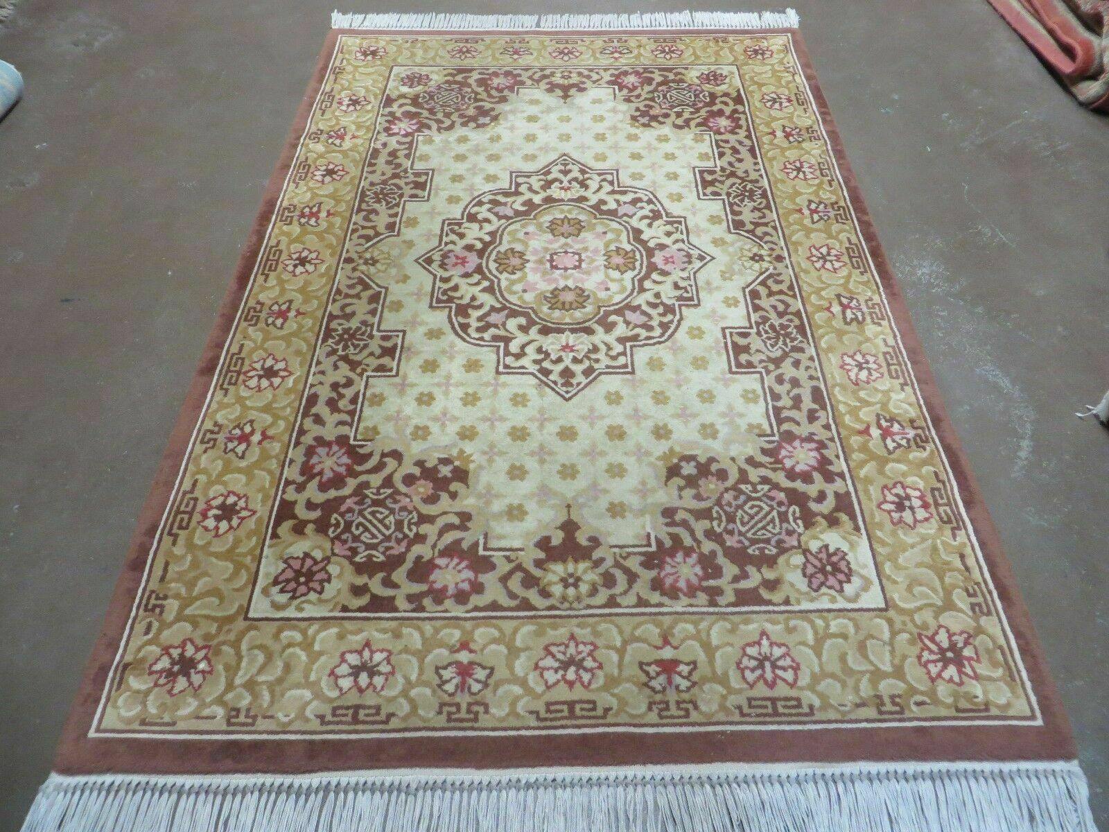 Vintage Chinese Wool Rug 4x6 - Nuvé