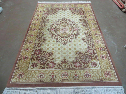 Vintage Chinese Wool Rug 4x6 - Nuvé