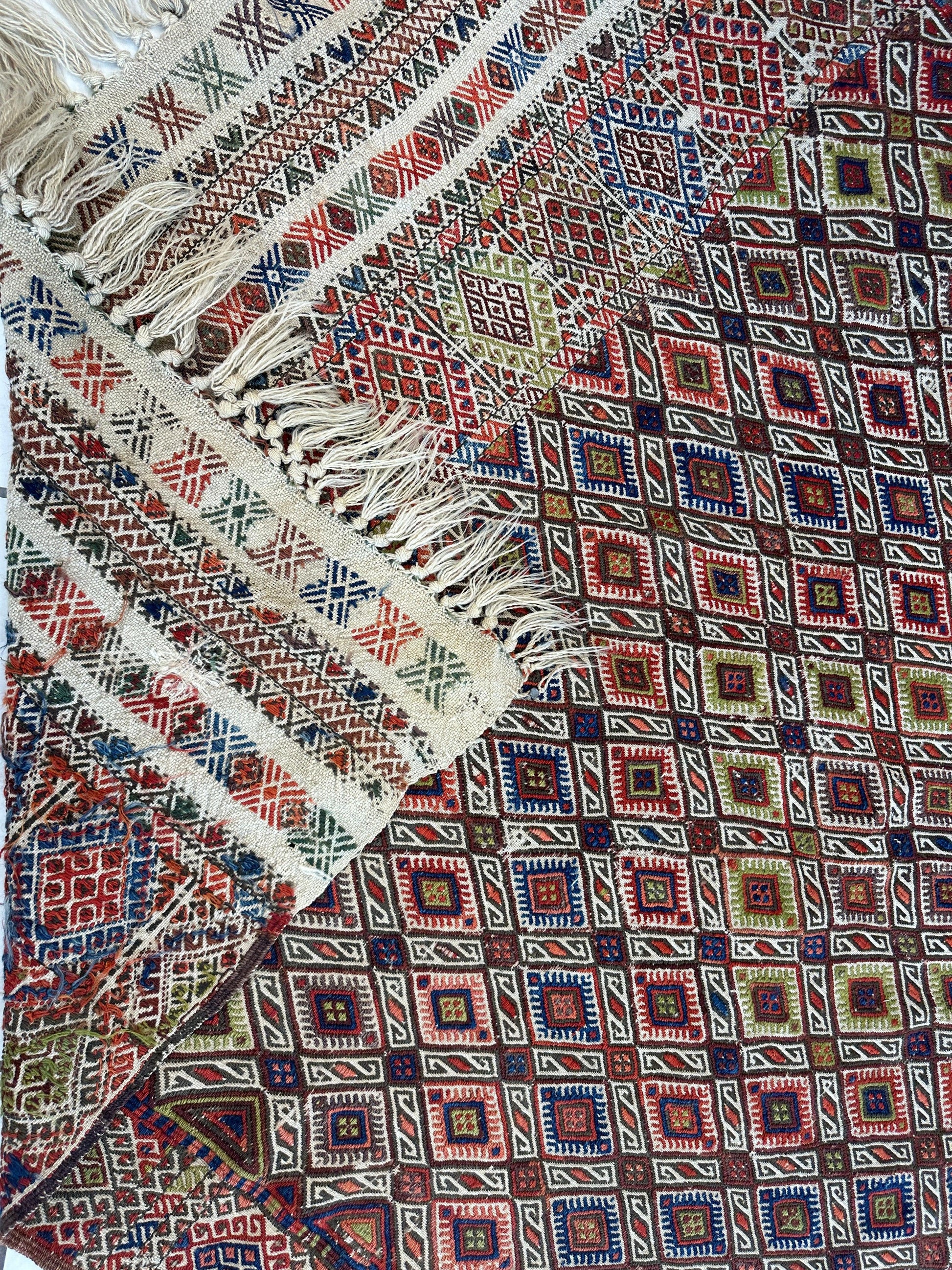 Antique Turkish Jajim Wool Rug 5’6” x 14’5” - Nuvé