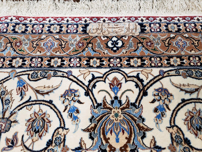 Persian Nain Rug 11x15 – Wool on Silk, Hand-Knotted, Signed Masterpiece - Nuvé