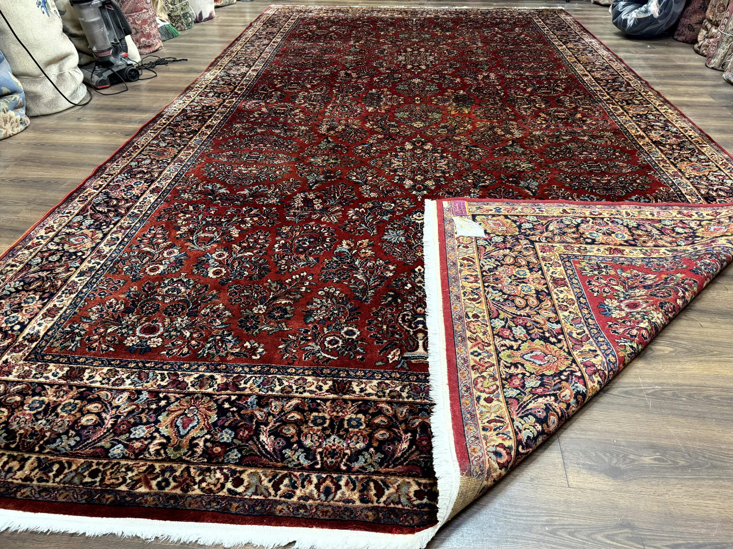 10x18 Karastan Sarouk Rug #785, Wool Large Palace Sized Vintage Karastan Carpet - Nuvé