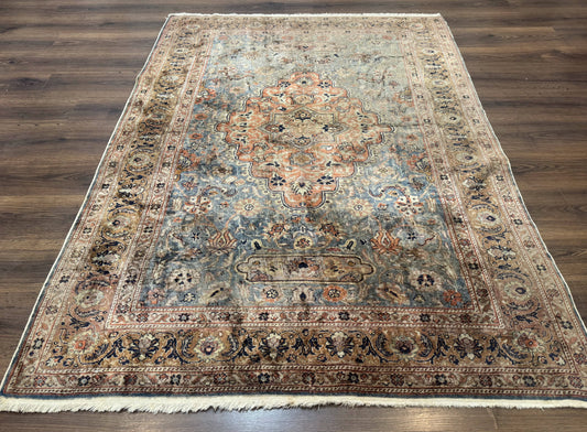 Silk Turkish Kayseri Rug 5x7, Light Blue - Nuvé